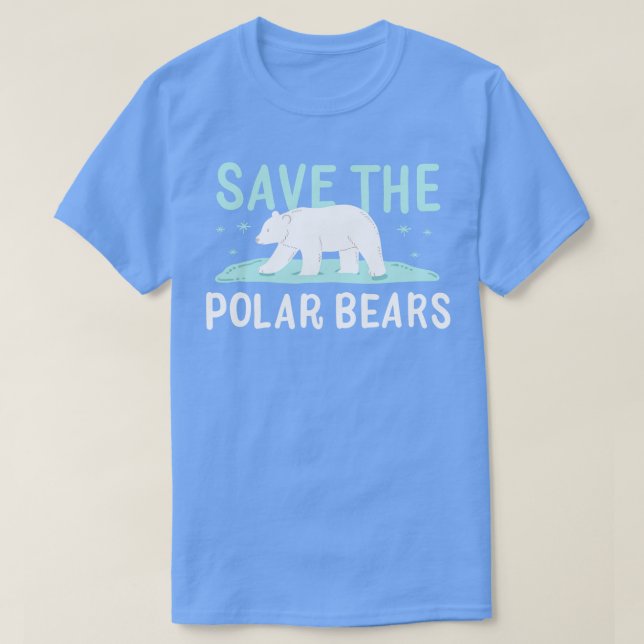 Camiseta Conservação Pesa Do Urso Polar (Frente do Design)