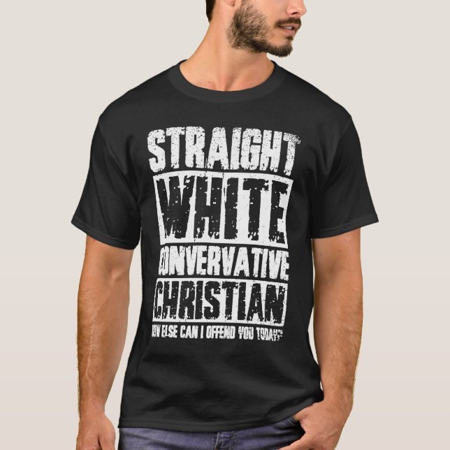 Camiseta Conservador branco hetero (Frente)
