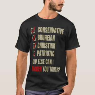 Camiseta Conservador Cristão Patriótico Bruneano