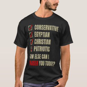 Camiseta Conservador Cristão Patriótico Egípcio