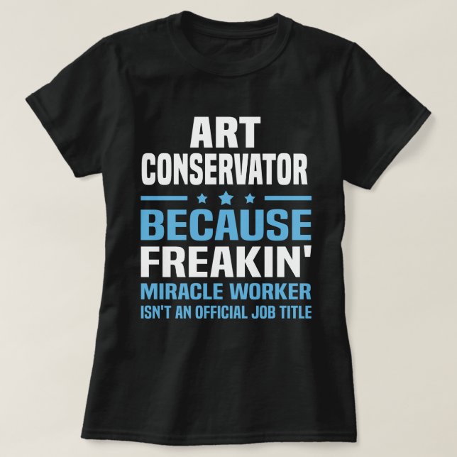 Camiseta Conservador de Arte (Frente do Design)