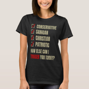 Camiseta Conservador Samoano Cristão Patriótico