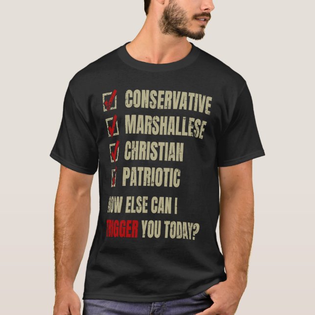 Camiseta Conservative Marshallese Christian Patriotic (Frente)