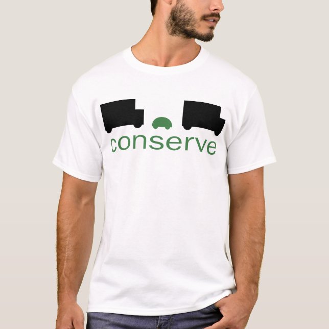 Camiseta Conserve a série 1 do design (Frente)