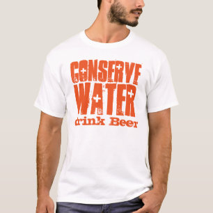Camiseta Conserve Água Beba Cerveja Engraçado