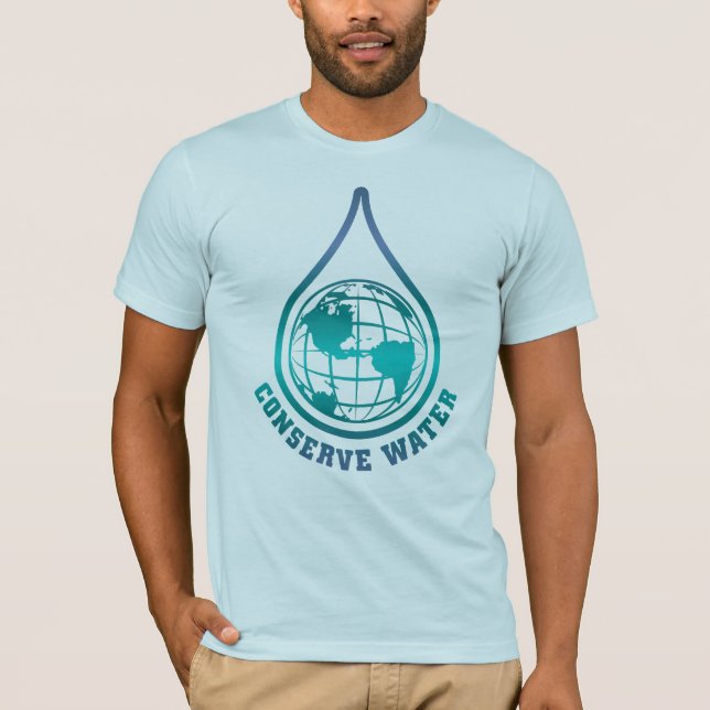 Camiseta Conserve o t-shirt da água (Frente)