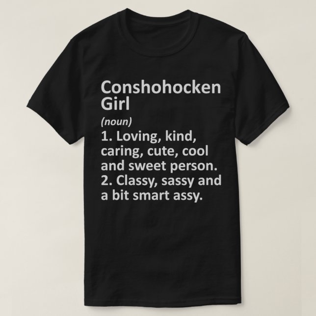 Camiseta CONSHOHOCKEN L PA PENNSYLVANIA Funny City Home Roo (Frente do Design)