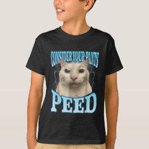 Camiseta Considere Seu Calção Fez Xixi Engraçado Gato Maluc