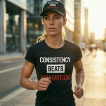 Consistency Beats Motivation Gym Workout T-Shirt