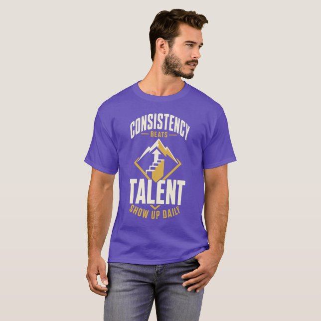 Camiseta Consistency Beats Raw Talent | Dar Premiu (Frente Completa)