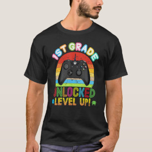 Camiseta Consola de Jogos de Vídeo Nível Superior Desbloque