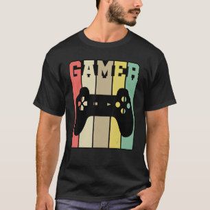 Camiseta Console de Jogo de Vídeo Controlador Gráfico Retro