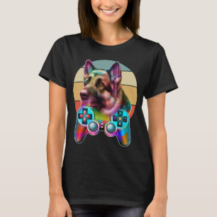 Camiseta console do vintage dog e gamer