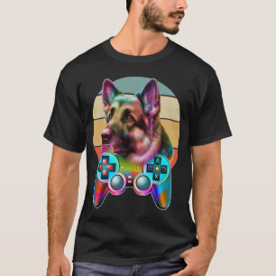 Camiseta console do vintage dog e gamer