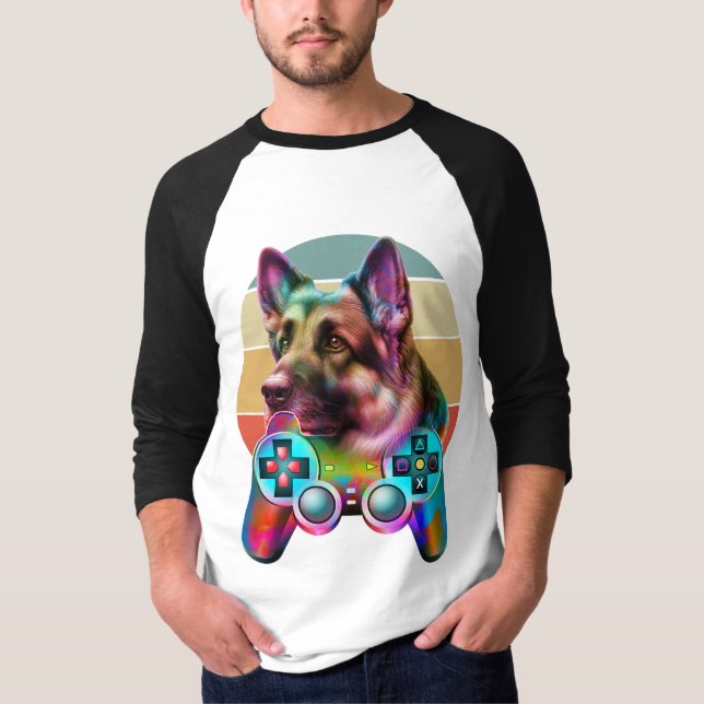 Camiseta console do vintage dog e gamer (Frente)