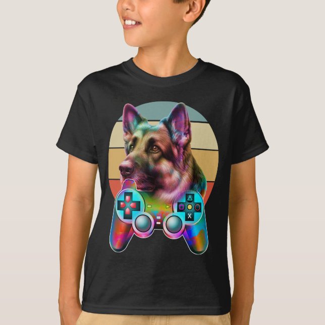Camiseta console do vintage dog e gamer (Frente)