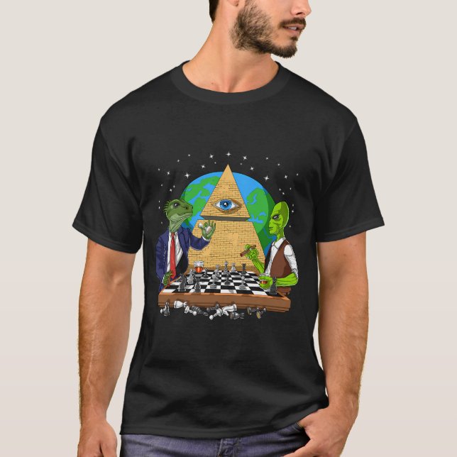 Camiseta Conspiração Alienígena dos Illuminati (Frente)
