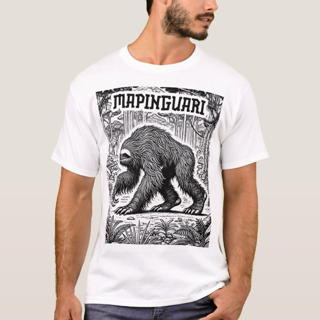 Camiseta Conspiração Criptida - Mapinguari (Frente)