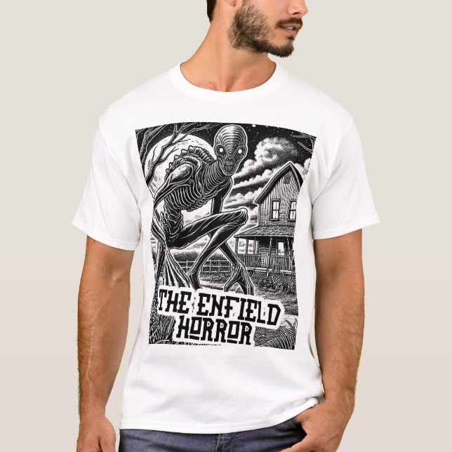 Camiseta Conspiração Criptida - O Horror De Enfield (Frente)