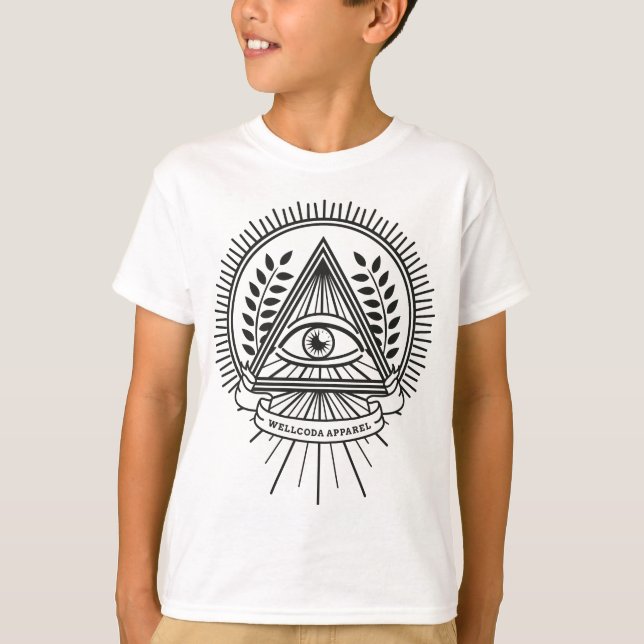 Camiseta Conspiração de Illuminati do roupa de Wellcoda (Frente)
