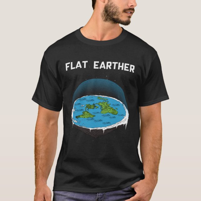 Camiseta Conspiração de Mapa Plana Terrestre Terrestre Plan (Frente)