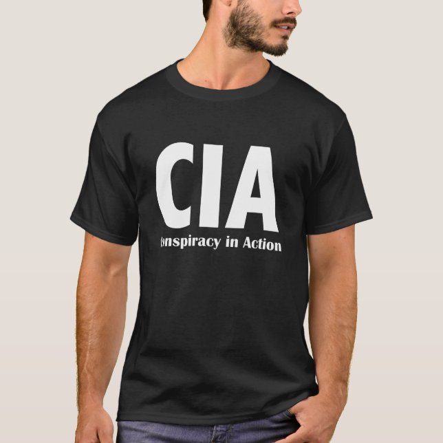 Camiseta Conspiração do CIA no t-shirt da obscuridade da (Frente)