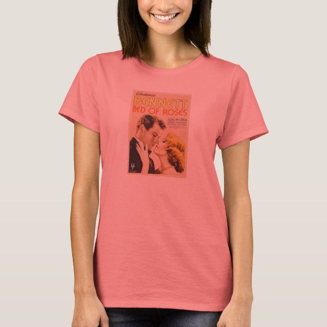 Camiseta Constança 1933 Bennett 'Bed of Rosa filme poster (Frente)