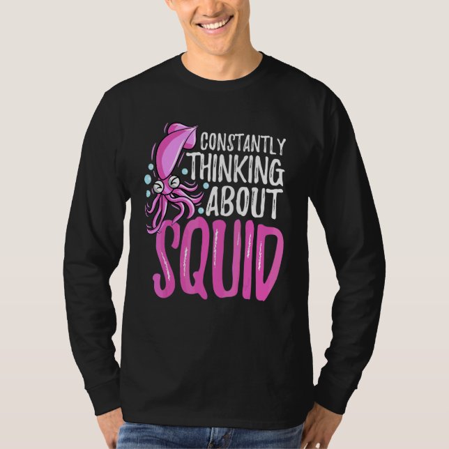 Camiseta Constantemente Pensando em Lula Polvo Choco (Frente)
