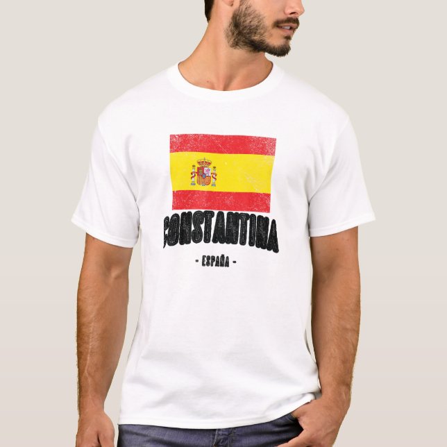 Camiseta Constantina Espanha Es Flag City - Bandera Ropa - (Frente)