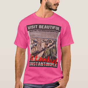 Camiseta Constantinopla - Poster de viagens de Istambul