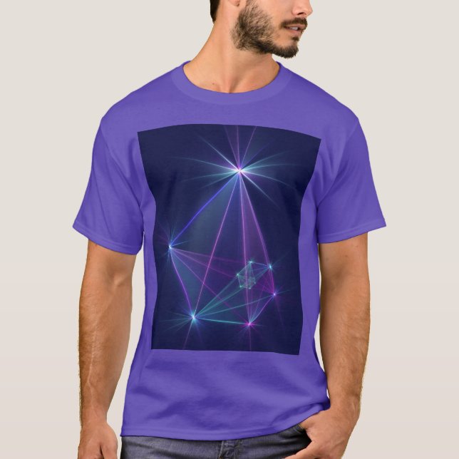 Camiseta Constelação, Abstrato Fantasy Arte Fractal (Frente)