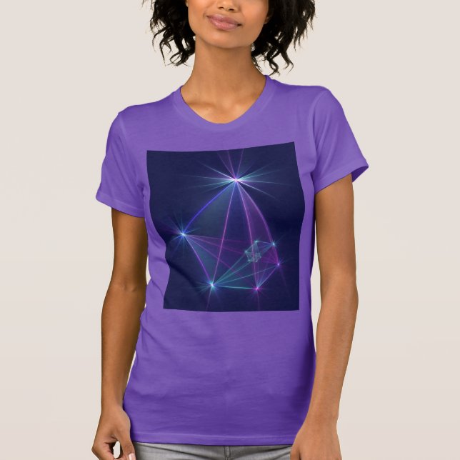 Camiseta Constelação, Arte Fractal Fantasia Abstrata (Frente)