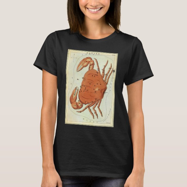 Camiseta Constelação de colheita de caranguejo cancer, Espe (Frente)