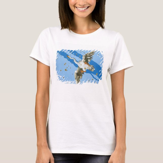 Camiseta Constelação de Cygnus, do writte de "Uranometria" (Frente)