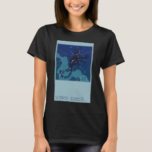 Camiseta Constelação de Escorpião, Astrologia do Zodíaco Vi