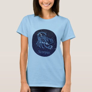 Camiseta Constelação de Escorpião e Signo do Zodíaco com Es