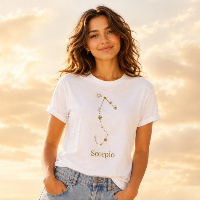 Camiseta Constelação do Zodíaco de Escorpião (Criador carregado)