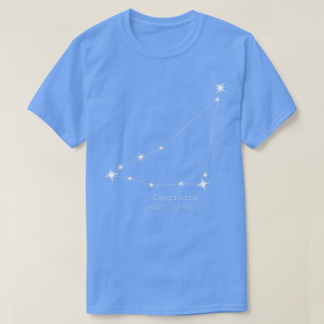 Camiseta Constelação - Sinal Zodiac Capricórnio (Frente do Design)