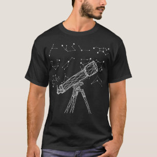 Camiseta Constelações do telescópio Astron da Galáxia Espac