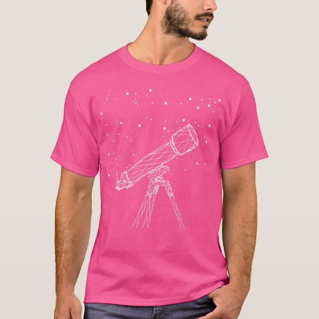Camiseta Constelações estelares Telescópio de galáxia Espaç (Frente)