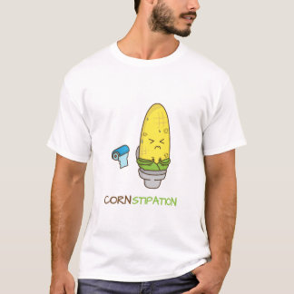 Camiseta Constipação do milho no humor de Punny do toalete