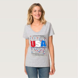 Camiseta Constituição Azul Vermelho dos EUA