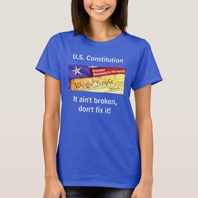 Camiseta Constituição dos EUA (escuro) (Frente)