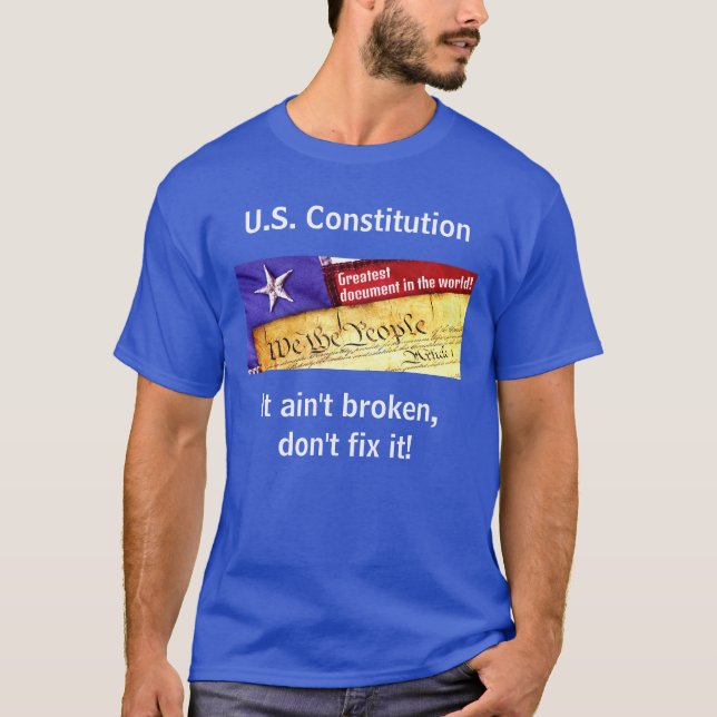 Camiseta Constituição dos EUA (escuro) (Frente)