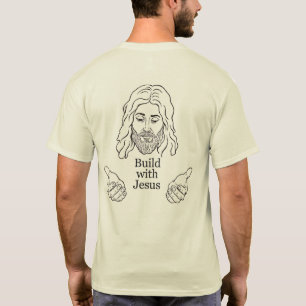Camiseta Construa com o Desenho da Fé Cristã de Jesus