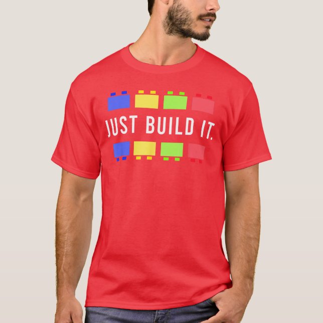 Camiseta Construa-o Mestre Construtor Construção Bloco de C (Frente)