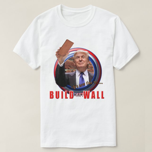 Camiseta Construa o t-shirt do presidente Donald Trump da (Frente do Design)