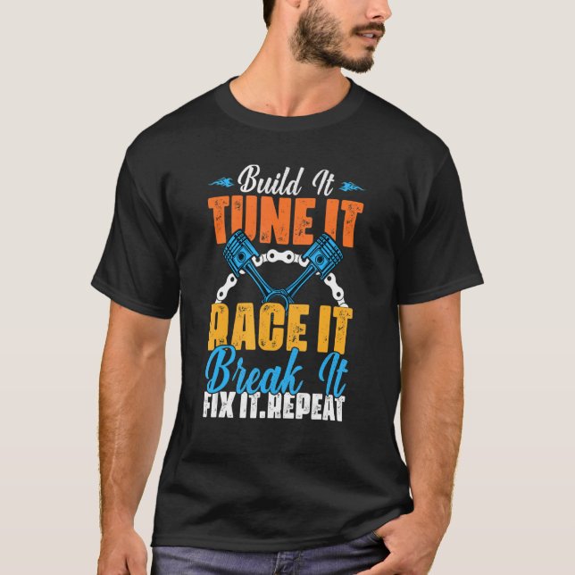 Camiseta Construa Ti Ajuste Race E Quebre-O Corrige-O Repet (Frente)