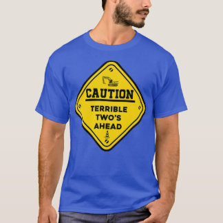 Camiseta Construção Crianças de Aniversário Atenção Dois Te