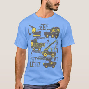 Camiseta Construção de backhoe do driver do escavador de al